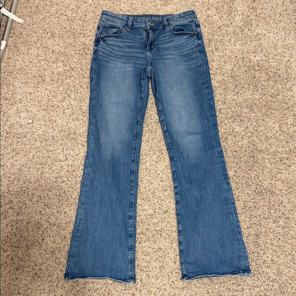 American Eagle Outfitters Flare Blue Jeans 10L like new